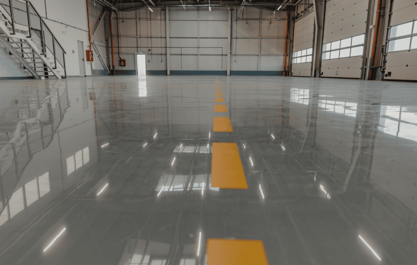 Automotive shop epoxy flooring