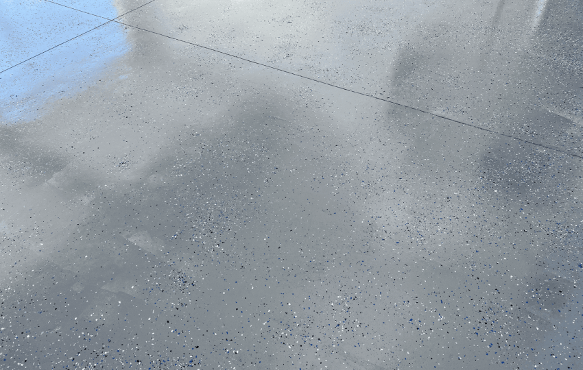 Smooth polished concrete finish